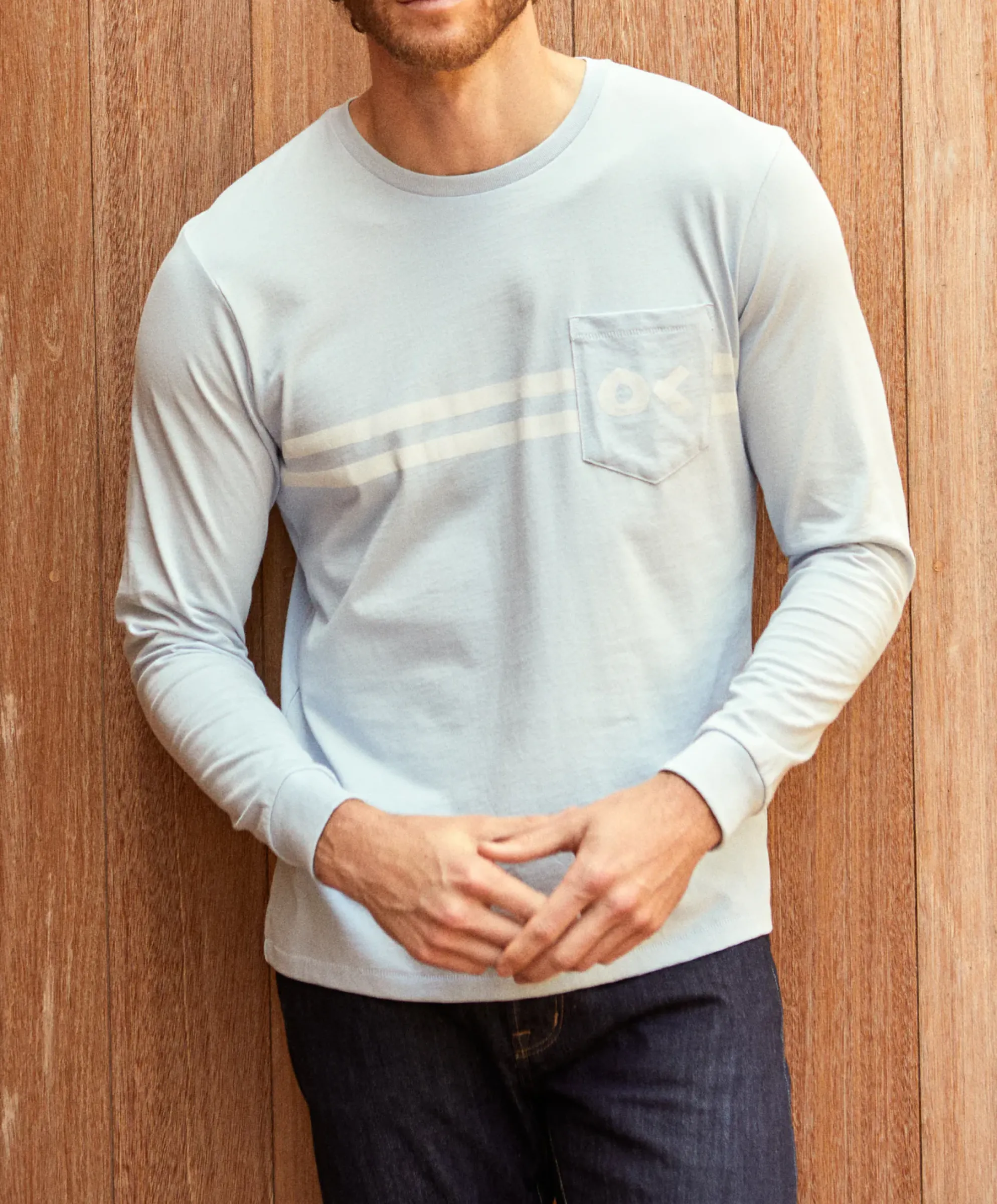 Men Outerknown Nostalgic Stripe L/S Pocket Tee