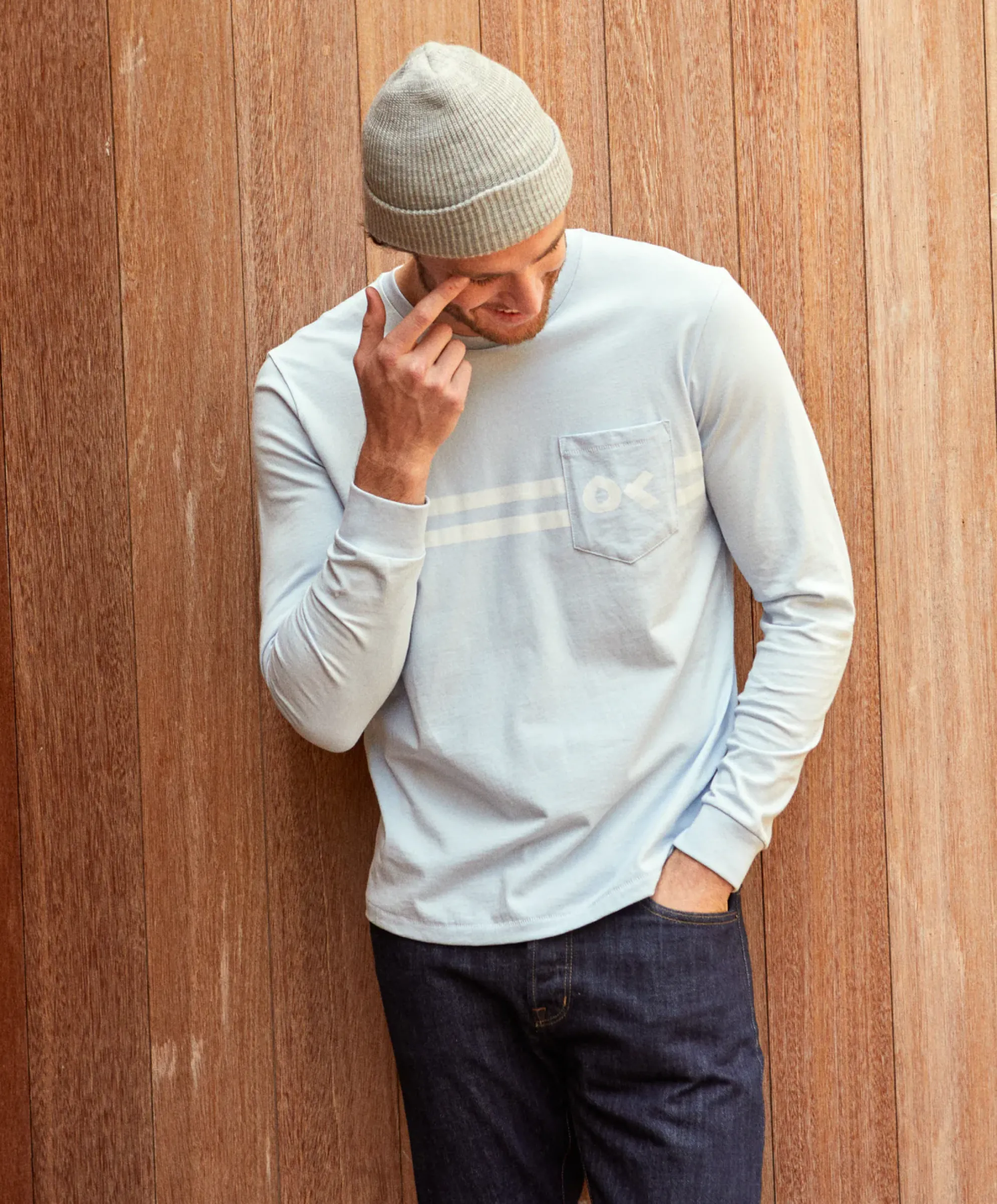 Men Outerknown Nostalgic Stripe L/S Pocket Tee