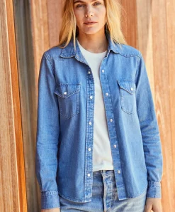Women Outerknown Wyatt Western Denim Shirt