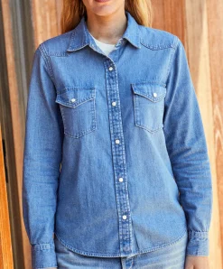 Women Outerknown Wyatt Western Denim Shirt