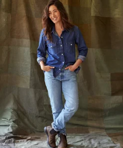 Women Outerknown Wyatt Western Denim Shirt