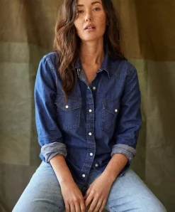 Women Outerknown Wyatt Western Denim Shirt